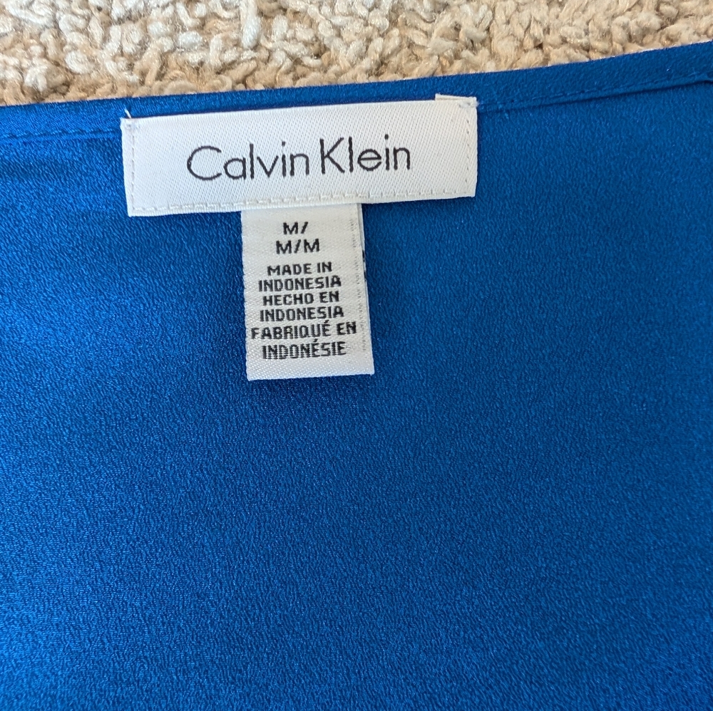 Calvin klein Blue Women's Blouse with Zipper - Picture 9 of 11